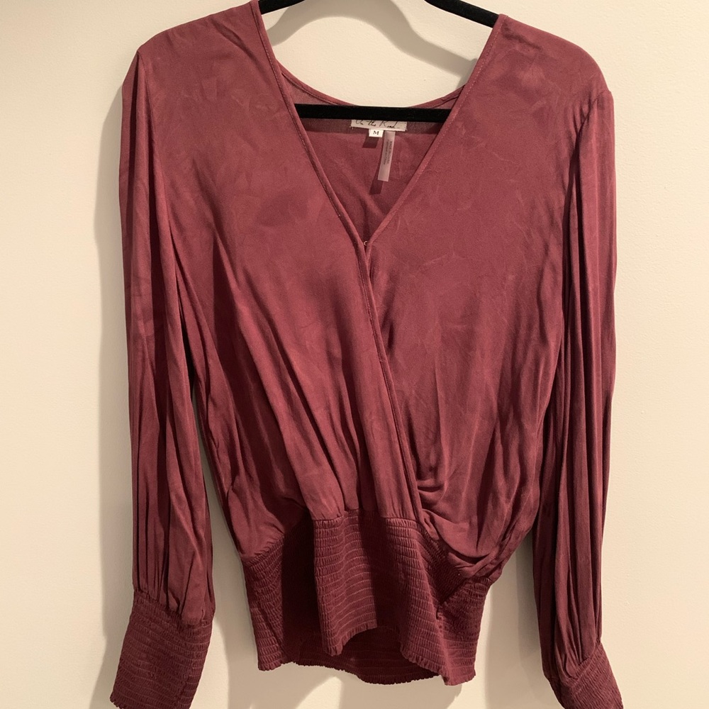 South Moon Under rust long sleeve shirt
